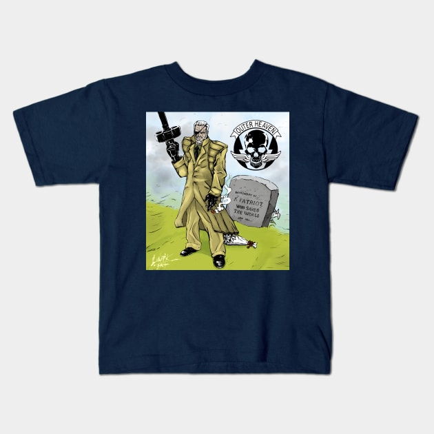 Big Boss Outer Heaven Kids T-Shirt by Art Of Lunatik